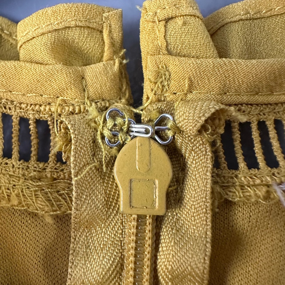 Yellow Lace Ruffle Dress - Picture 8 of 12
